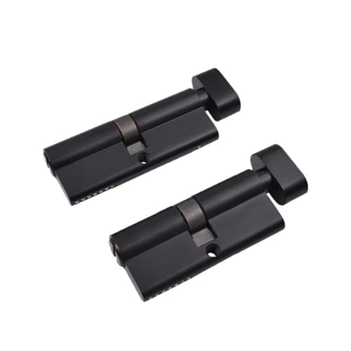 TüRschloss 1 Stück Alle Messing Schwarz Zylinderschloss Tür Toilette Badezimmer Sicherheit 70 80mm Griff Angepasst Keyless(70mm) von DUANSIYU
