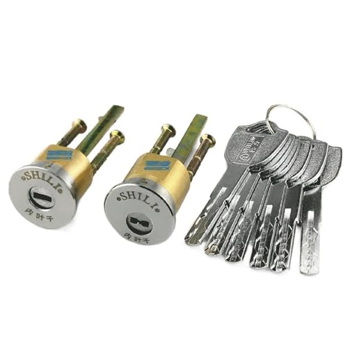 TüRschloss 1 Stück C-Level-Außentürschlosszylinder, Universeller Diebstahlsicherungskern, Mittig Und Exzentrisch, Türschloss Aus Eisen/Holz(Center) von DUANSIYU