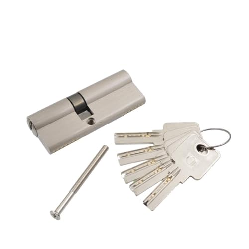 TüRschloss 1 Stück Double Open Core Deviation Window Security 70 75 80 90 100 Zylinder Wohnzimmer Lock Handle Customized Messing Key(SLY-80(35-45)) von DUANSIYU