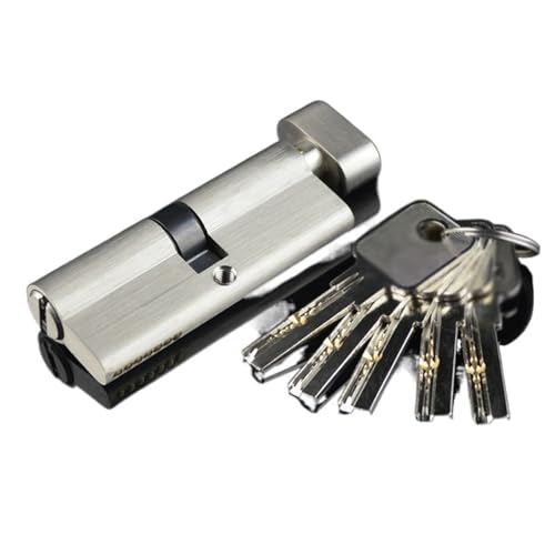 TüRschloss 50 Mm 55 60 Schließzylinder 5 Schlüssel Doppel- Oder Einzelschloss-Schlafzimmerschloss Aus Messing(Single Open,70mm 35-35) von DUANSIYU