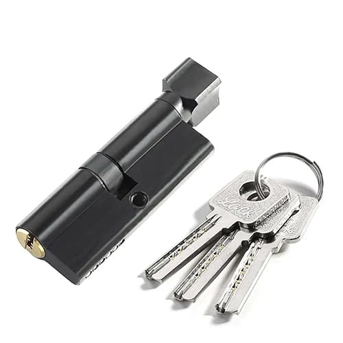 TüRschloss 70mm Aluminium Gehäuse Zylinderschloss Zylinder Innentürschloss Hardware Zubehör for Schlafzimmer/Wohnzimmer Mit Drei Schlüssel von DUANSIYU