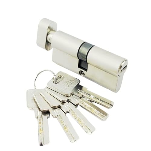 TüRschloss 70mm Kupfer Zylinder Innenraum Türschloss Griff 5 Stücke Messing Schlüssel von DUANSIYU