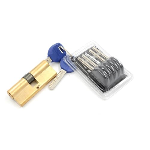 TüRschloss 75MM 37.5/37,5 Messing Schlüssel Zylinder Türschloss Barrel Sicherheit Anti Snap Lock von DUANSIYU