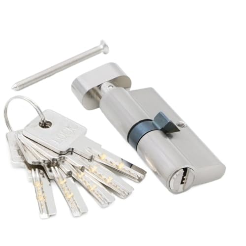 TüRschloss DIY. Türzylinder 50 55 60 65 70 75 80 85 90 100 Kupferschloss Zylinder Innenraum Schlafzimmer lebende Griff Messingschlüssel(LY-80(40-40)) von DUANSIYU