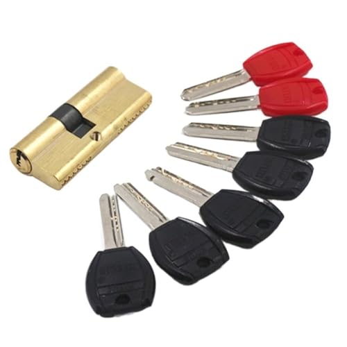 TüRschloss Exzentrizität 65 70 80 90 95 100 110mm Schließzylinder Ab Schlüsselt Anti-Diebstahl reines Messing-Tor Türschloss-Griff Schlafzimmer erweitert(100(32.5-67.5)) von DUANSIYU