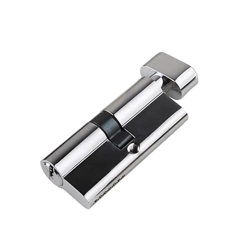 TüRschloss Messing Schließzylinder 70 80 90 100mm Wohnzimmerschloss Messingschlüssel(Chrome-70mm) von DUANSIYU