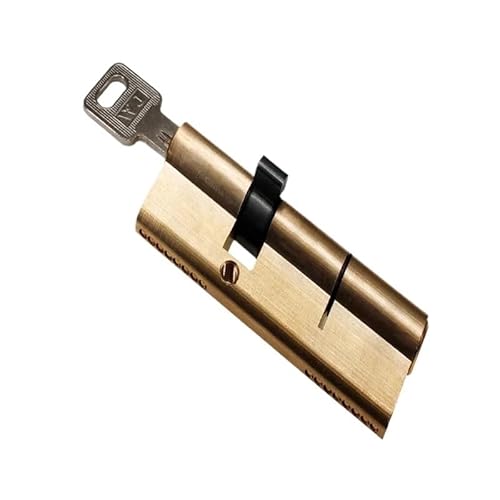 TüRschloss Messing Türschloss Zylinder Verlängert 65 70 80 90 Mm Vorgespannter Schlosskern Anti-Diebstahl Eingangsschloss Teil(90(32.5-57.5)) von DUANSIYU
