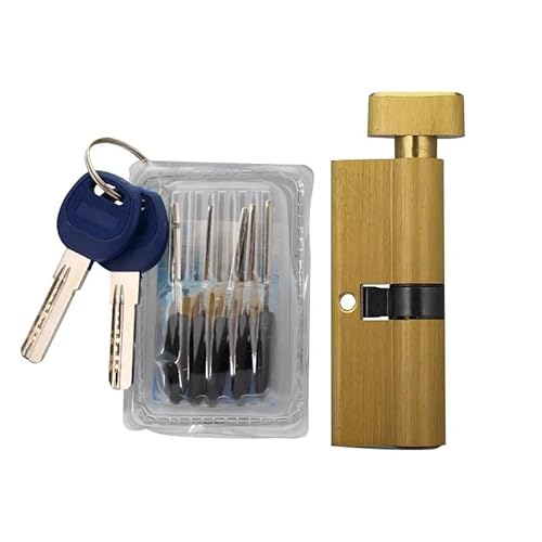 TüRschloss Messing-Türschlosszylinder, Einzeln Offen, Türschloss Mit Messingkern For Den Innenbereich, 60 Mm, 70, 75, 80, 90, 110, Holztürschloss(80mm) von DUANSIYU