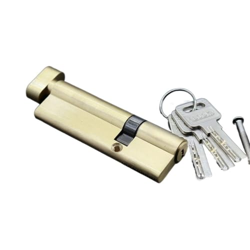 TüRschloss Messing Zylinder Aluminiumlegierung Türkunststoffstahl Schlafzimmertür Einzelne doppelt offene Lock Zylinderschloss Kopf Alle Typen(95(65knobs-30)) von DUANSIYU