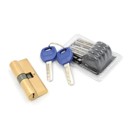 TüRschloss Schließzylinder, 75 MM, 37,5/37,5 Messing-Schlüsselzylinder, Türschlosszylinder, Sicherheit, Anti-Snap-Lock von DUANSIYU