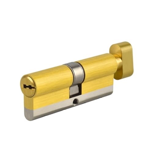 TüRschloss Türschloss Messing Zylinder Einzelne offene Bruch Anti Hebel Edelstahl Bar Schlangennut Farbe 8 Schlüssel(90(32.5knob-57.5)) von DUANSIYU