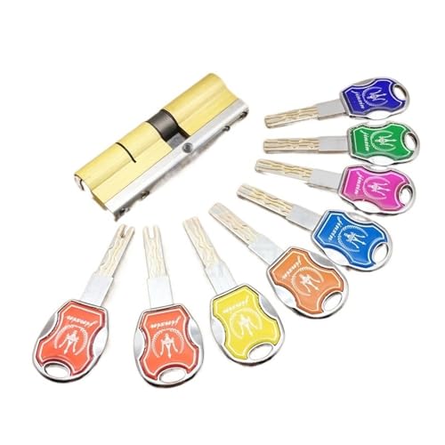 TüRschloss Türschloss Messing Zylinder doppelt offene Seite Break Anti Brey Edelstahl Bar Schlangennut Farbe 8 Schlüssel(85(42.5-42.5)) von DUANSIYU