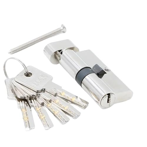 TüRschloss Türzylinder 55 60 65 70 75 80 85 90 Mm Sicherheits-Kupfer-Schließzylinder For Den Innenbereich, Schlafzimmer, Wohnzimmer, Messing, Schlüsselverriegelung, 5 Schlüssel(DC-90MM) von DUANSIYU