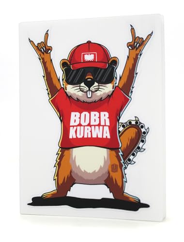 1x Aufkleber Bober Bobr Boba Kurwa Auto Sticker Biber Polen Outdoor konturgeschnitten für Innen & Außen von DUB SPENCER