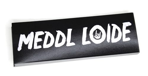2x Meddl Loide Auto Sticker Haevy Metal Outdoor rechteckig Hard Blues Rock Rockmusik Aufkleber Schwarz Weiß von DUB SPENCER