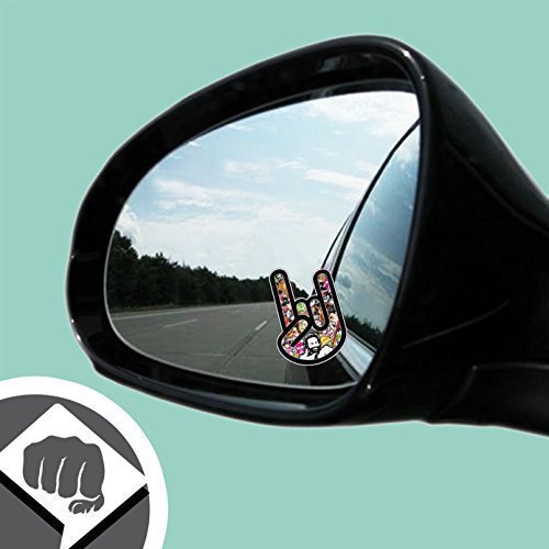 2x The Rocker Hand SPIEGEL Sticker - AUSSENSPIEGEL Tuning Aufkleber - DUB DUBWAY von DUB SPENCER