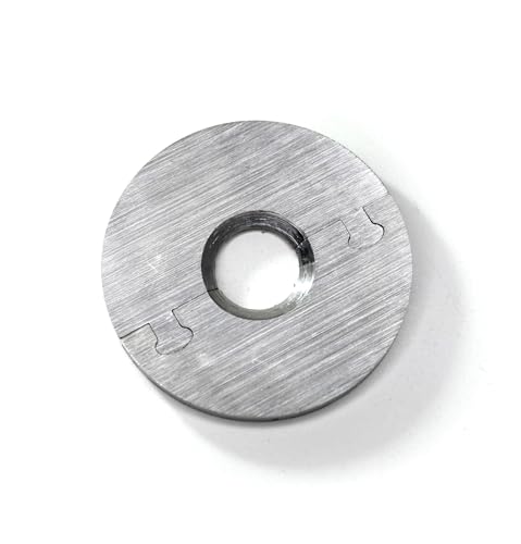 Exklusive Edelstahl Heizkörper Rosette "Caro" rund mit FASE - Einzelrosette für Heizungsrohre Ø 12-28mm (Rohrdurchmesser 15mm) von DUB SPENCER
