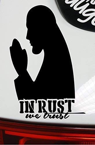 IN RUST WE TRUST Sticker Rost Ratte Bug Rat Aufkleber Decal - DUB (schwarz innenklebend) von DUB SPENCER