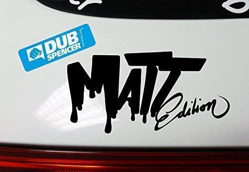 MATT EDITION Autofarbe Lack Aufkleber Sticker Bomb Aufkleber Decal - DUB DUBWAY (schwarz außenklebend) von DUB SPENCER