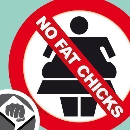 NO FAT CHICKS chrome Aufkleber - STICKER BOMB Aufkleber decal patch 95 mm - DUB von DUB SPENCER