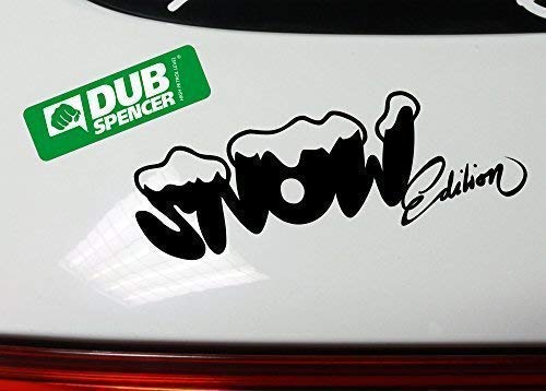 SNOW EDITION Autofarbe Lack Winter Sticker Bomb Aufkleber Decal - DUB DUBWAY (weiß außenklebend) von DUB SPENCER