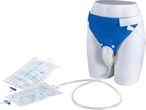 Protable Male Urine Collector Bag, Wearable Urinal for Men, Silicone Ventilated Urinary Drainage Bag, Adjustable External Catheter Elderly Urinal with Urine Catheter Bagsfor Bedridden Patients(Blue,El Protable Male Urine Collector Bag, Wearable Urinal for Men, Silicone Ventilated Urinary Drainage Bag, Adjustable External Catheter Elderly Urinal with Urine Catheter Bagsfor Bedridden Patients(Blue,El von DUBEI