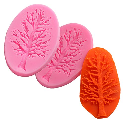 DUBENS 2 Stück Blätter Geäst Blatt Silikonform DIY 3D Fondantform Kuchen Dekorieren Tools Schokolade Backen Werkzeuge AST Kuchen Backformen von DUBENS