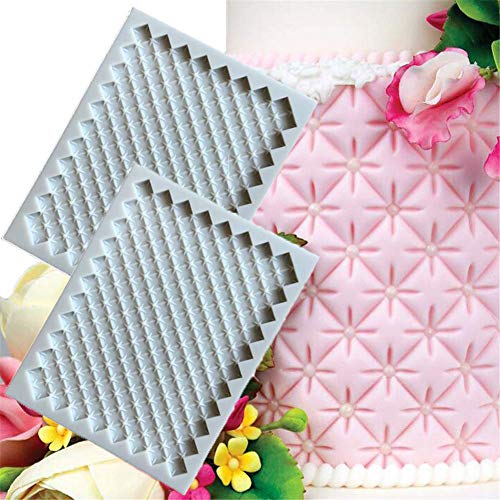 DUBENS 2 Stück Mini Kontinuierliche Quilten Form silikon Form hohe temperatur DIY Schokolade Kuchen Dekoration Fondant Epoxy silikon Form von DUBENS