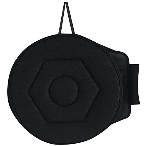 DUBENS 360 ° Drehkissen Auto Auto schwenkbarer Sitz Kissen Transfer Disc Fit Autositz Easy Transfer (Schwarz) von DUBENS