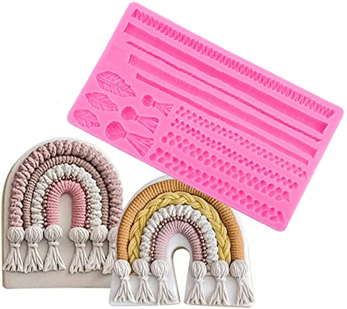 DUBENS 3D Hanf Seil Fondant Form, Silikon Makramee Formen für Fondant Schokolade Süßigkeiten Backen Cupcake Kuchen Dekorieren DUBENS 3D Hanf Seil Fondant Form, Silikon Makramee Formen für Fondant Schokolade Süßigkeiten Backen Cupcake Kuchen Dekorieren von DUBENS