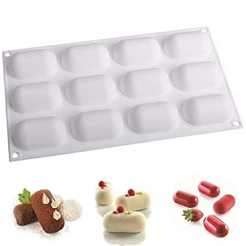DUBENS 3D Kissenform Silikon Backform für Mousse Kuchen, Schokolade, Französisch Dessert Form für Gebäckschokolade, wiederverwendbare Antihaft-Easy Release Backformen, 8-Cavity DUBENS 3D Kissenform Silikon Backform für Mousse Kuchen, Schokolade, Französisch Dessert Form für Gebäckschokolade, wiederverwendbare Antihaft-Easy Release Backformen, 8-Cavity von DUBENS