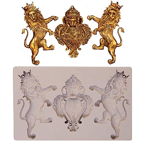 DUBENS 3D Lion Crown Silikon Kuchen Formen zum Backen Schokolade Fondant Kuchen Dekoration Backwerkzeuge Backwaren Pudding Backpaste Form von DUBENS