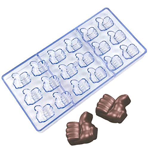 DUBENS 3D Polycarbonat Daumen Schokolade Mold Form Küche Form Hartplastik Candy Making Backen Formen Backwerkzeuge Küchenwerkzeuge von DUBENS