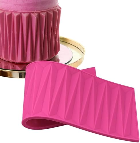 DUBENS 3D Silikon Prägeform – Dreieckige Tortenrandform für edle Kuchendekoration perfekt für Fondant, Mousse, Schokolade und DIY-Kreationen ideal für Hochzeitstorten & Desserts (A) von DUBENS
