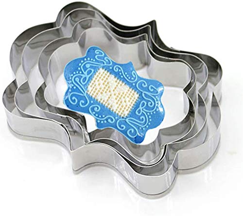 DUBENS 4er Set Edelstahl Hochzeit Rahmen Segen Boxen geformt Cookie Cutter Form Set Cartoon Backen Form Gebäck Keks Kuchen Fondant Dekorationen Form für backen DIY (D) von DUBENS