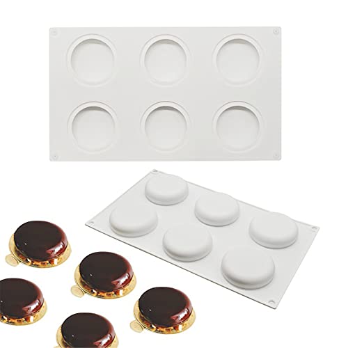 DUBENS 6 Hohlraum Kombination Kuchen Silikon Form Tart Ring Form Gebäck Backwaren Mousse Dessert Dekorieren Tablett Backen Werkzeuge von DUBENS