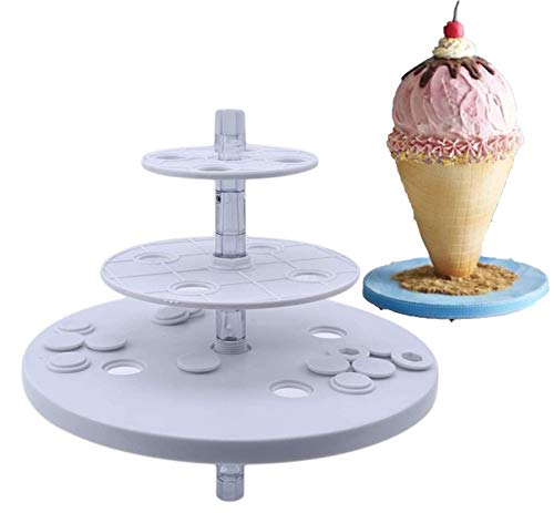 DUBENS Anti Gravity Kuchen Kit, 3 Tier Kuchen Stand Rahmen - langlebig, BPA frei, einfach zu reinigen - Unterstützung Struktur Kuchen Dekoration für Hochzeitsparty DIY Kuchenmachen von DUBENS