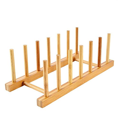 DUBENS Bamboo Abtropfgestel Küche Geschirrkorb Abtropfständer Bambus Abtropfhalter mit 6 Steckplätzen für Teller, Tassen, Buch Geschirrtrockner Abtropfgestell Tellerständer, 29,8 x 11,7 x 10 cm DUBENS Bamboo Abtropfgestel Küche Geschirrkorb Abtropfständer Bambus Abtropfhalter mit 6 Steckplätzen für Teller, Tassen, Buch Geschirrtrockner Abtropfgestell Tellerständer, 29,8 x 11,7 x 10 cm von DUBENS