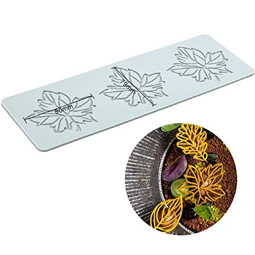 DUBENS Blumenform Silikonform Blume Fondant Spitze Pad Kuchen Silikon Form Kuchen Ton Form für Sugarcraft Polymer Ton Cupcakes Schokolade Süßigkeiten (Ahornblatt) von DUBENS