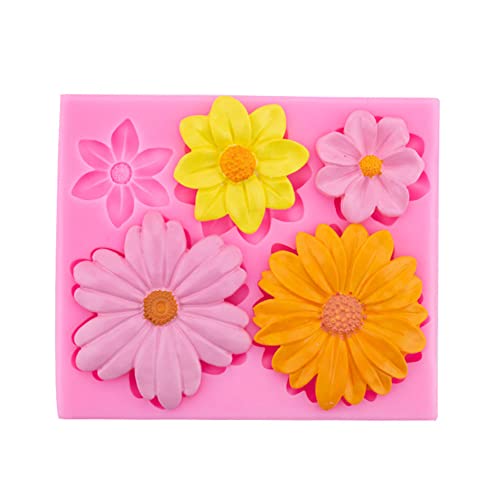 DUBENS Daisy Silikonform, DIY Crystal Jelly Shots Eiscreme Desserts Süßigkeiten Schokolade Fondant Form Pudding Cupcake Kuchen Topper Dekoration Gum Paste von DUBENS