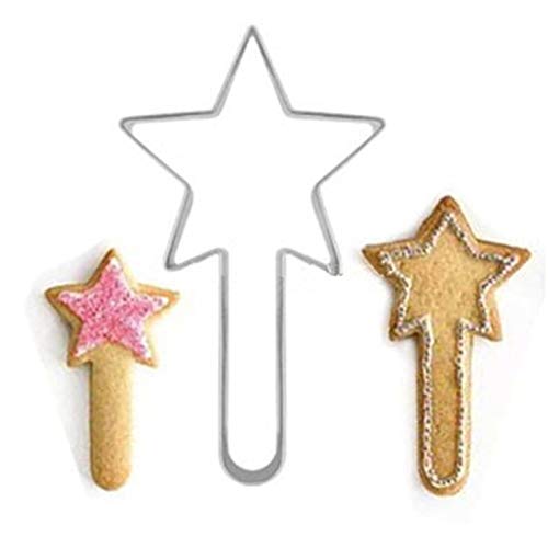 DUBENS Edelstahl Cookie Cutter Set, lustige DIY Form Cookie Form Schneiden Form, Cartoon Backen Form, Fondant Werkzeug Gebäck Keks Kuchen Backform (Zauberstab) von DUBENS