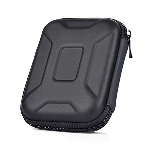 DUBENS Estplattentasche 2,5 Zoll Festplatten Case Festplatte Tasche stoßfest HDD case geeignet für 2,5" Western Digital, Seagate, Samsung, Toshiba, USB Kabel und anderes Elektronik Zubehör, Schwarz von DUBENS