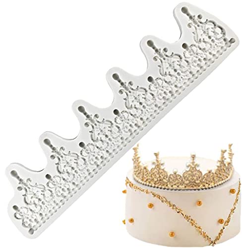 DUBENS Kronkuchen Fondant Topper Form, Filigrane Tiara Prinzessin Krone Barock Stil Süßigkeiten Silikon Form für Sugarcraft Schokolade Gebäck Ton Hochzeit Torte Dekoration DUBENS Kronkuchen Fondant Topper Form, Filigrane Tiara Prinzessin Krone Barock Stil Süßigkeiten Silikon Form für Sugarcraft Schokolade Gebäck Ton Hochzeit Torte Dekoration von DUBENS