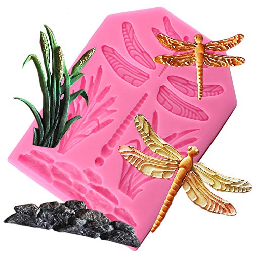 DUBENS Libelle Gras Kuchen Grenze Dekoration Silikon Form Cupcake Topper Fondant Kuchen Dekorieren Werkzeuge Süßigkeit Schokolade Gumpaste Formen von DUBENS
