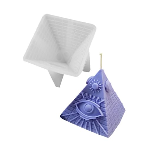 DUBENS Pyramidenform DIY Kerzenform Allsehendes Auge Dreieck Silikonform Harzgussform für Harzseifenkerzen von DUBENS