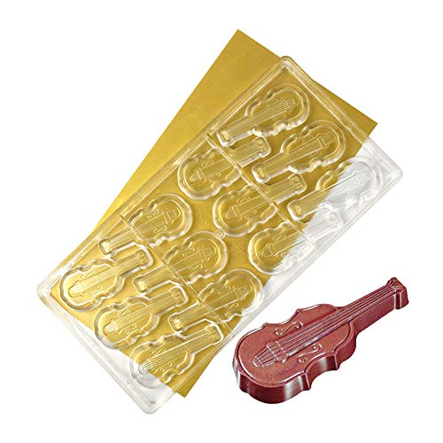 DUBENS Schokolade Bar Mold Chocolat Polycarbonat Kunststoff Violine Gefüllt Schokolade Süßigkeiten Form Form Backen Gebäck Formen Bäckerei Werkzeuge von DUBENS