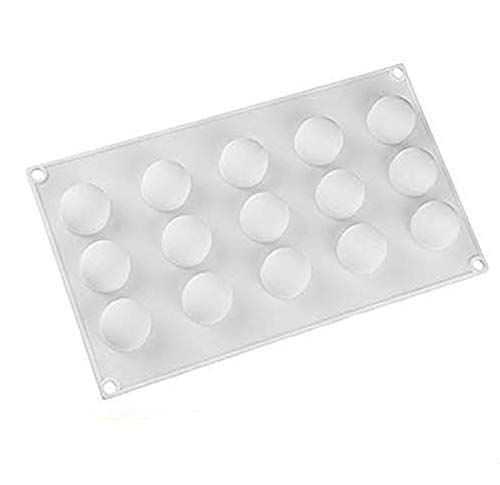 DUBENS Silikonform Ball Eiswürfelform, runde Kugel Silikon Backform/Muffinform für Muffins, Schokolade, Kuchen, Pudding, Eiswürfel, Schokolade, handgefertigte Seife, 15 Löcher (Ball) von DUBENS