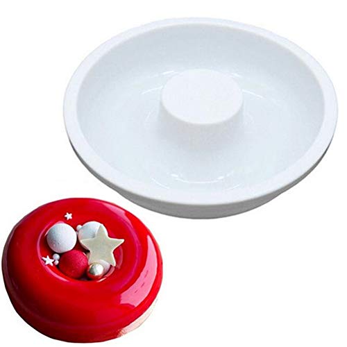 DUBENS Silikonform Donuts Form Savarin Kuchen Mousse Form Für Brownie Chiffon Schwamm Kuchen Pan Dekoration Form Backen Werkzeuge (Donuts) von DUBENS