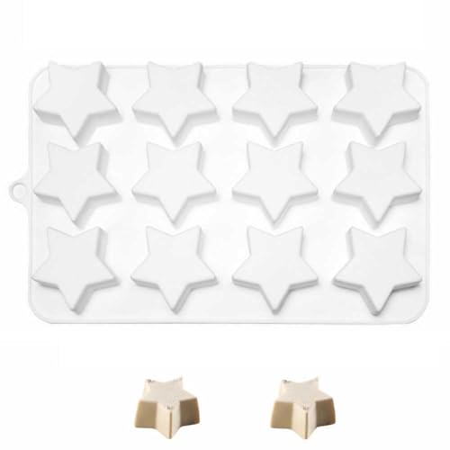 DUBENS Star Schokolade Form 12 Hohlraum Candy Silikonformen Stern Form Gummibärchen Formen Jello Formen Pudding Formen Seife Formen Cookie Formen Silikonform zum Backen DUBENS Star Schokolade Form 12 Hohlraum Candy Silikonformen Stern Form Gummibärchen Formen Jello Formen Pudding Formen Seife Formen Cookie Formen Silikonform zum Backen von DUBENS