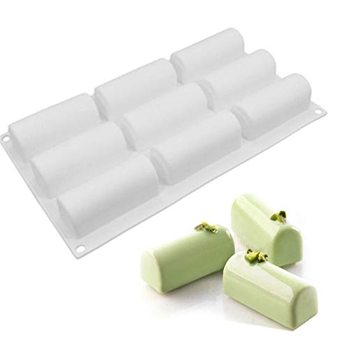 DUBENS ZOOENIE 9 Lange Streifen Form Food Grade Antihaft Silikon Form küche Schokolade Desserts Fondant Kuchen Süßigkeiten Dekorieren Accessoire (Streifen) von DUBENS